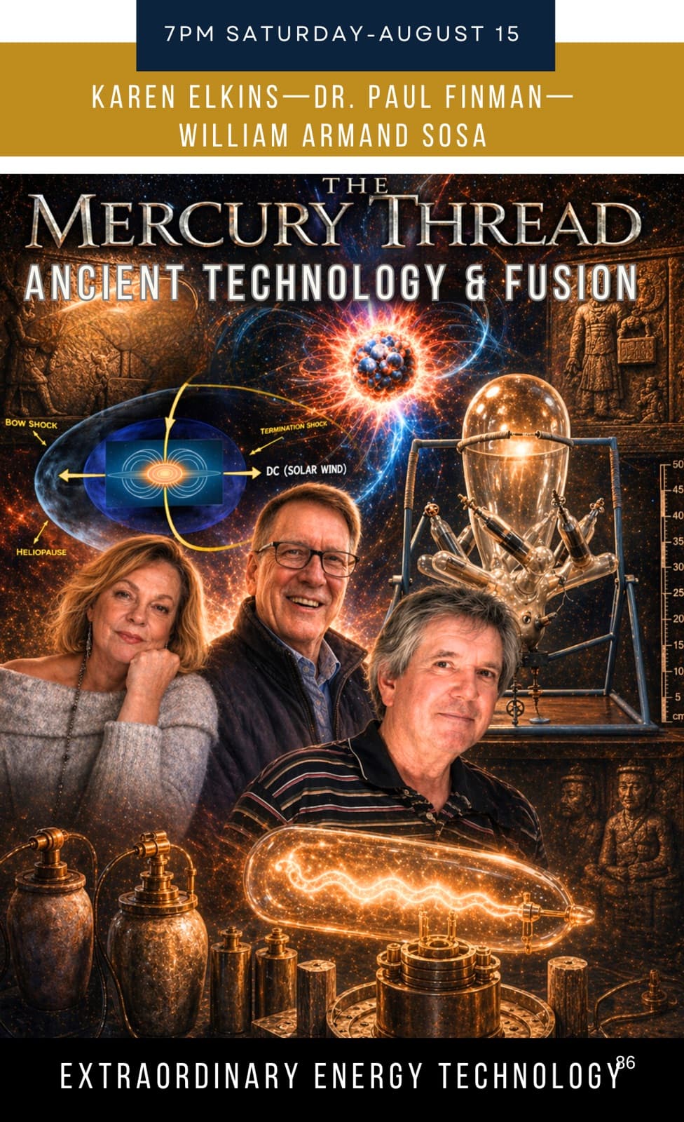 Karen Elkins, Dr. Paul Finman, William Armand Sosa — The Mercury Red Thread: Ancient Technology and Fusion